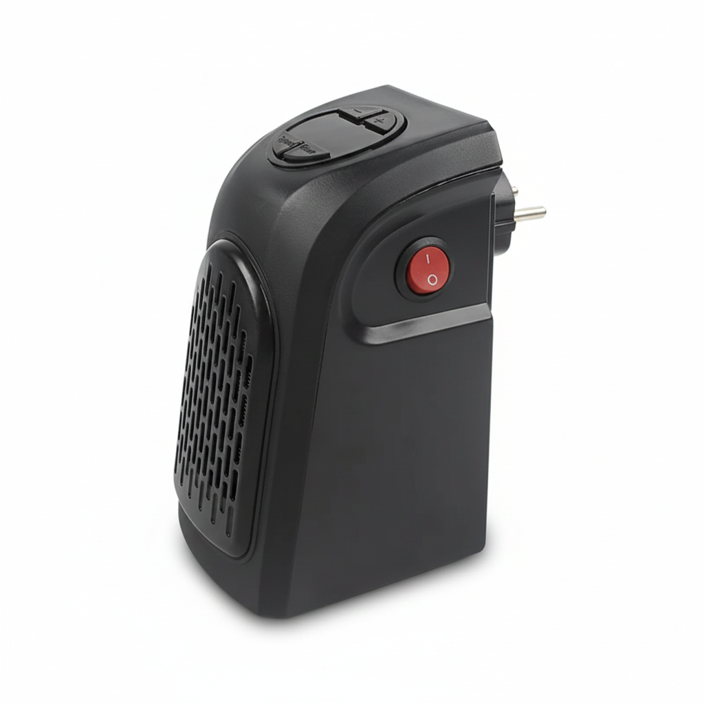 Mini Keramik Steckdosenheizung mit Thermostat & Timer