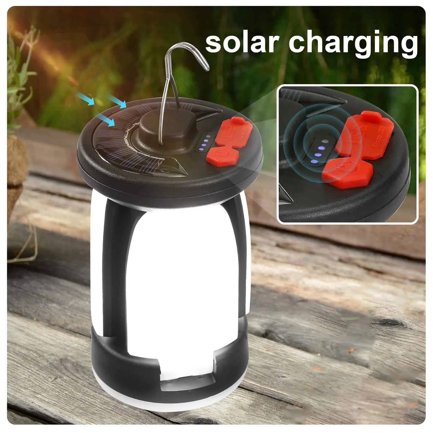 Solar LED Campinglaterne mit Akku