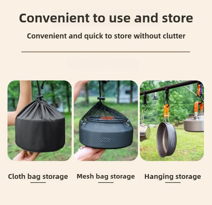 Complete camping kookset potten, pan & waterketel