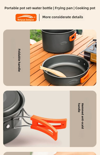 Complete camping kookset potten, pan & waterketel