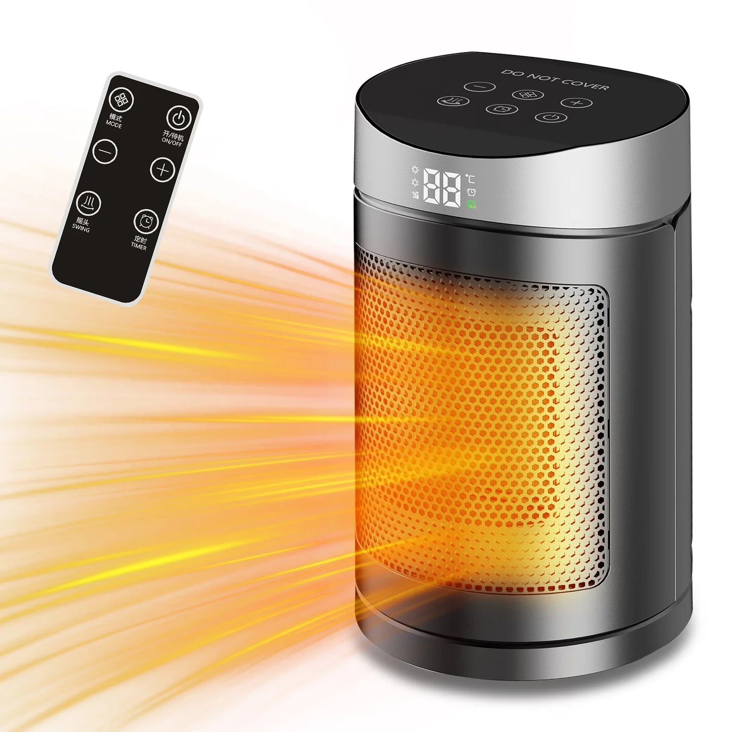 Portable Electric Heater Space Heater Indoor Energy Saving Hot Air Heater Energy Efficient for Household Desktop Office Winter