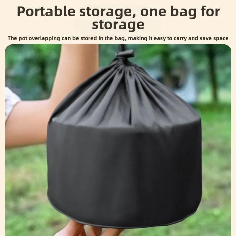 Complete camping kookset potten, pan & waterketel