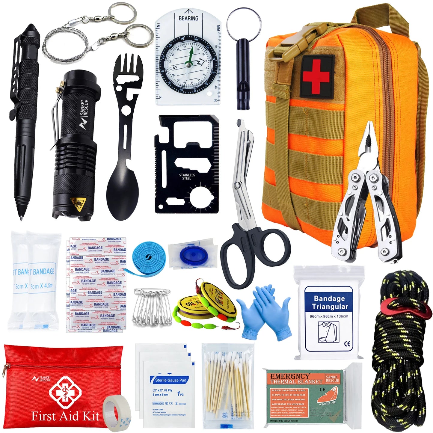 Auto Erste Hilfe & Survival Set für Notfallsituationen
