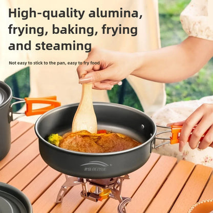 Complete camping kookset potten, pan & waterketel