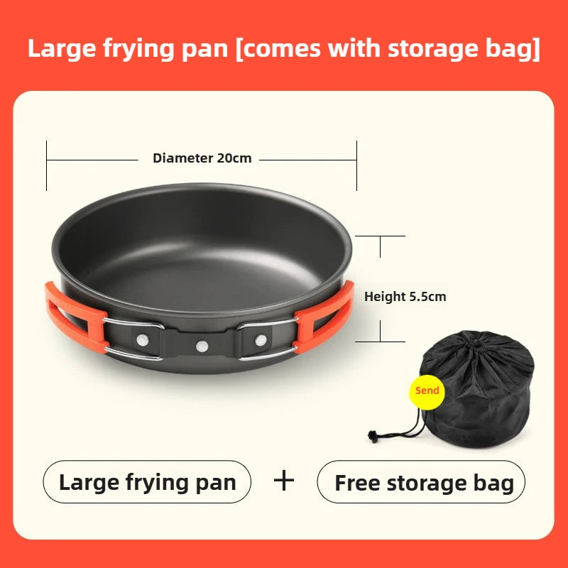 Complete camping kookset potten, pan & waterketel