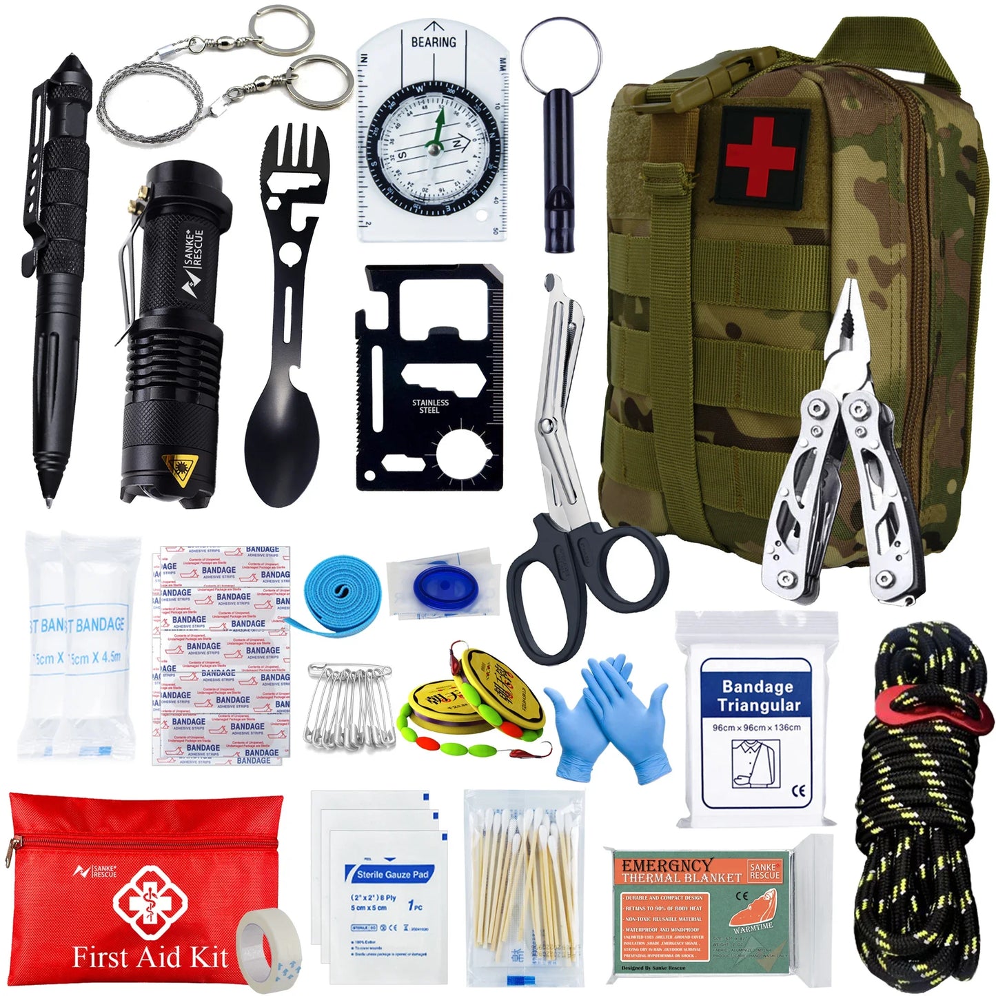Auto Erste Hilfe & Survival Set für Notfallsituationen