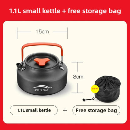 Complete camping kookset potten, pan & waterketel