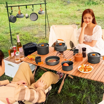 Complete camping kookset potten, pan & waterketel